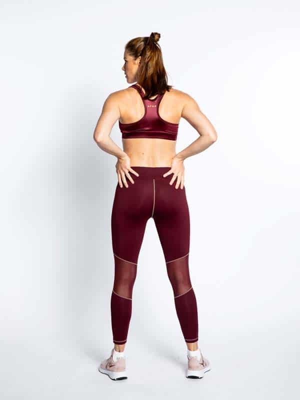 Cardio Tights Bordeaux Pink Back